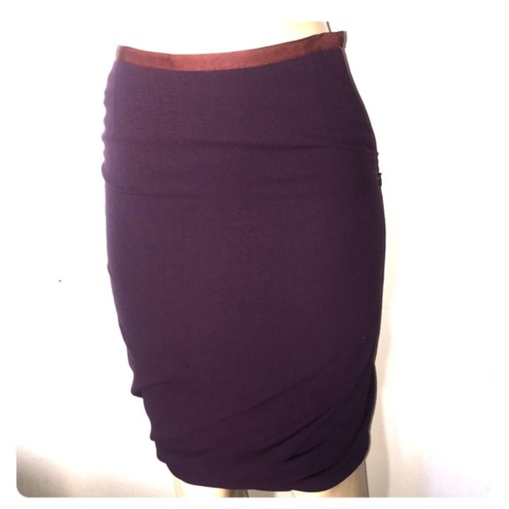 🙌HP 🙌 Directly from designer wool plum skirt NWT
